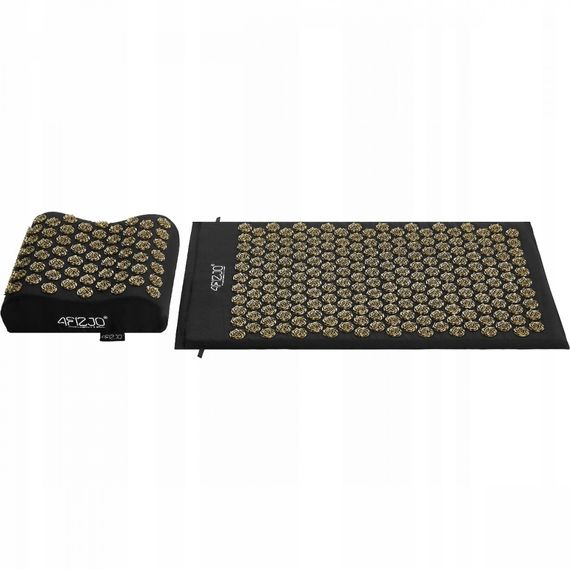 Килимок акупунктурний з подушкою 4FIZJO Ergo Mat Аплікатор Кузнєцова Black/Gold (P-5907739313881) | Зображення 5