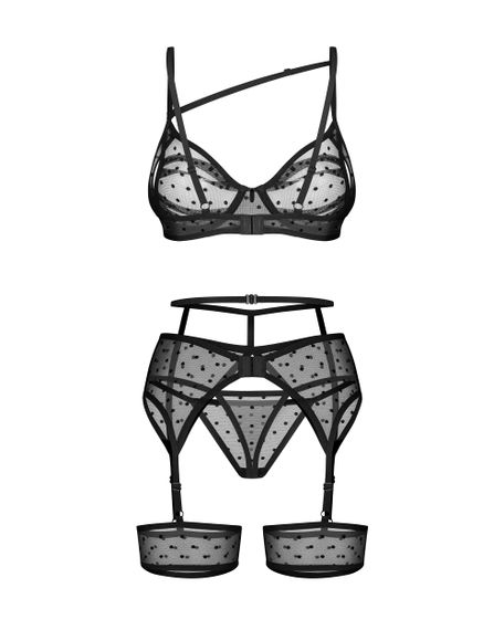 Комплект Obsessive Nuites set Черный 2XL/3XL | Зображення 5