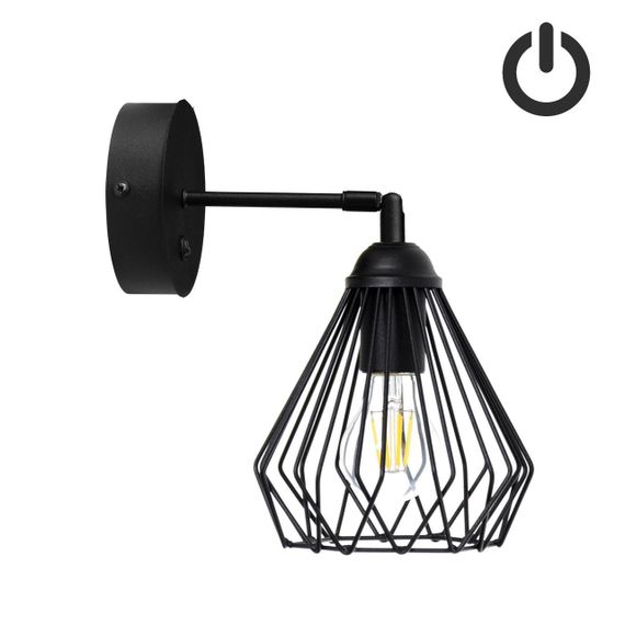 Бра з вимикачем Dribble W160BT Чорний, Atmolight