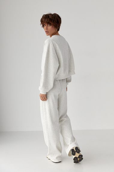 Вільний теплий спортивний костюм - світло-сірий цвет, M/L (є розміри) | Зображення 1