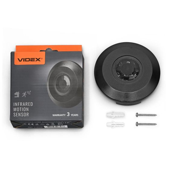 Датчик руху та освітленості VIDEX VL-SPC05B 220V 800W інфрачервоний чорний | Зображення 6