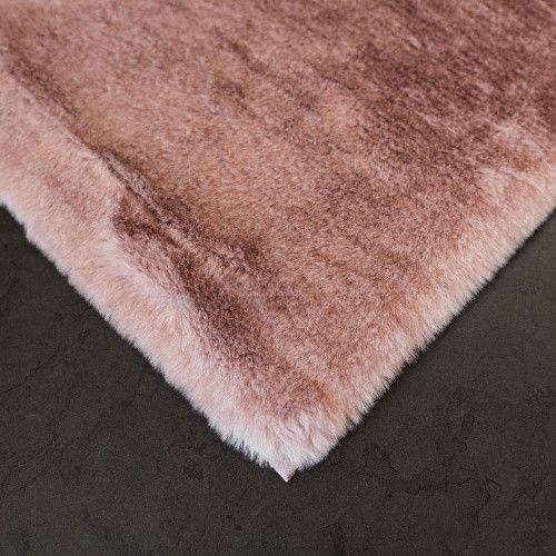 Килимок для підлоги з еко-хутра ТМ Dariana Tweed 75*150 см рожевий | Зображення 3