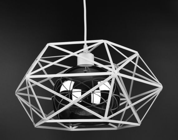 Люстра підвісна LOFT на 1 лампочку 27092 Білий 30-90х40х40 см. | Зображення 1