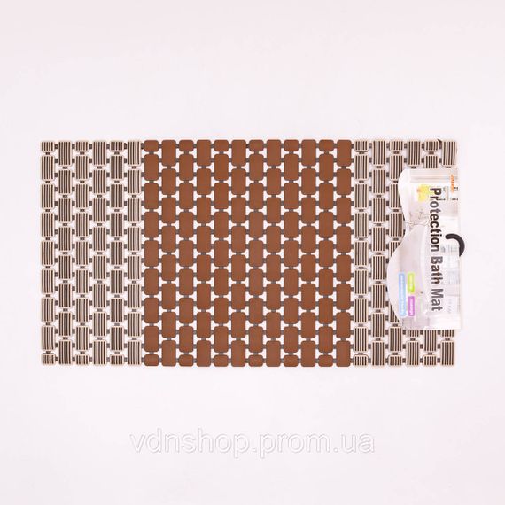 Килимок для ванної туалету душу із полівінілхлориду на присосках 73×40 см HP-42-7BR | Зображення 2