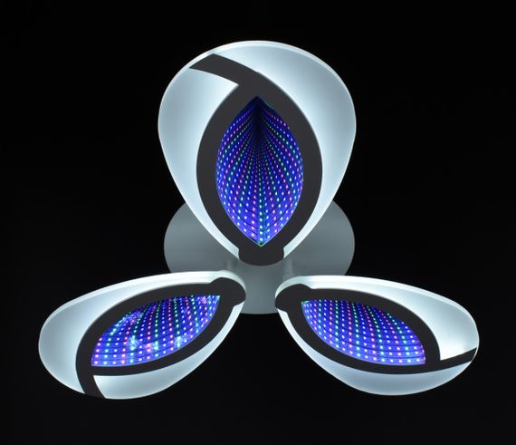 Люстра світлодіодна стельова LED світильник для квартири на стелю лед з пультом 26103 Білий 8х49х49 см. | Зображення 7