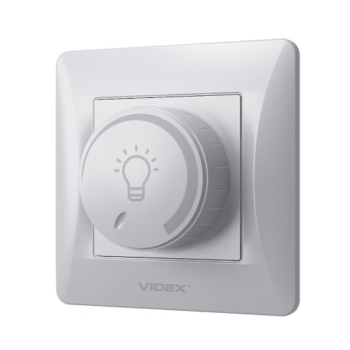 BINERA срібний шовк Вимикач диммерний LED 200W Videx | Зображення 4