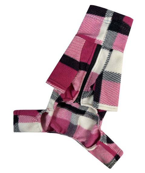 Костюм флiс картатий малина D-204 | Зображення 2