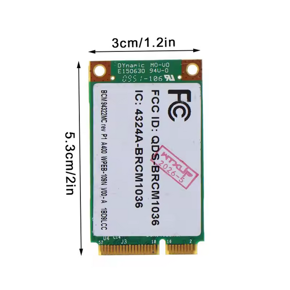Wi-Fi модуль Mini PCIe BCM94322MC 300Mbps для ноутбука HP | Зображення 4