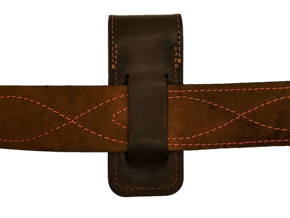 Чохол для складного ножа, ліхтарика на липучці XL (шкіра, велюр, коричневий) MAS | Зображення 2