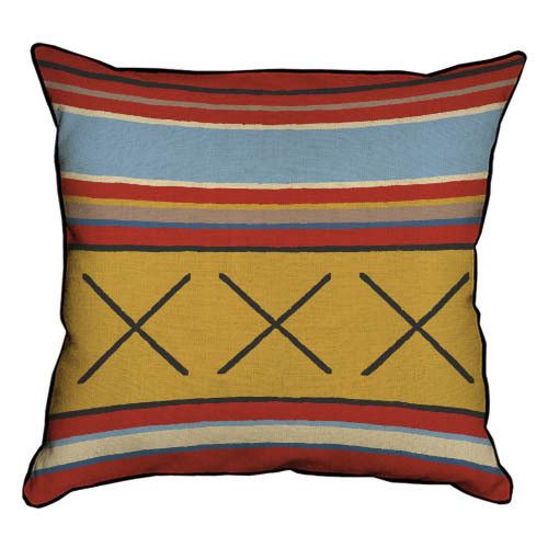 Подушка з мішковини Орнамент крестики 45x45 см (45PHB_TFL035_BL)