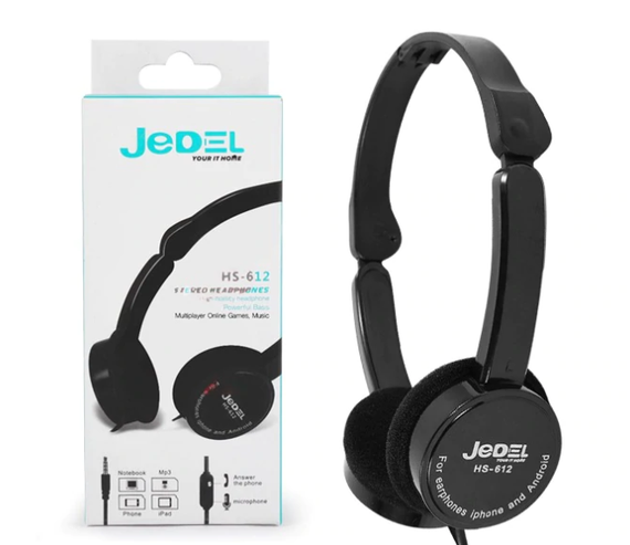 Навушники дротові JEDEL HS612 з мікрофоном
