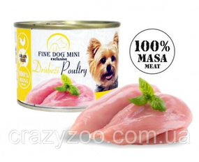 Вологий корм для собак Fine Dog Mini Poultry з птицею 200 г 338