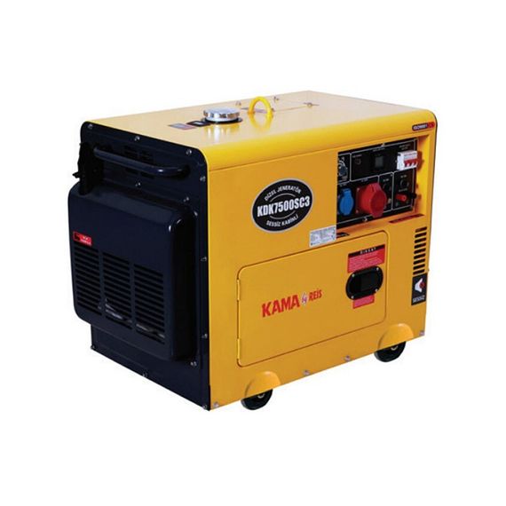 Генератор дизельний KDK7500SC3, 3-фазний 220/400V, 50Hz, 6.9kVA/5.5kW