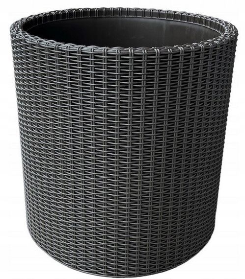 Горщик для квітів (кашпо) Keter (Кетер) Cylinder Planter L (17197837) Антрацит | Зображення 7
