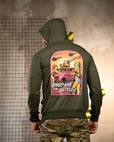 Мілiтарi Худі Prepare for Battle олива РП7394