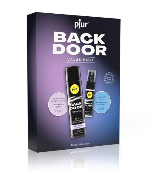Анальний лубрикант, силіконова змазка та розслаблювальний спрей pjur BACK DOOR Value Pack — 100 мл + 20 мл | Зображення 1