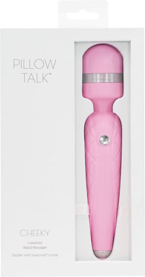 Роскошный вибромассажер PILLOW TALK - Cheeky Pink с кристаллом Swarovsky, плавное повышение мощности | Зображення 7