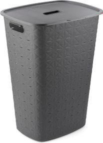 Кошик для білизни пластиковий Curver Softex 56 л 00571 сірий, міцний і зручний