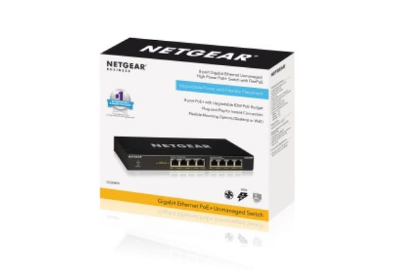 Коммутатор NETGEAR GS308PP 8xGE PoE+, неуправляемый (GS308PP-100EUS) | Зображення 9