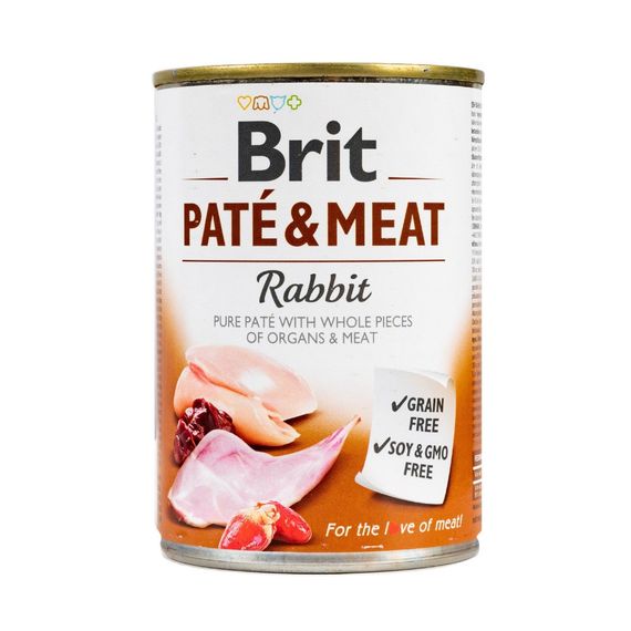 Влажный корм Brit Care Pate &amp; Meat для собак, с кроликом, 400 г