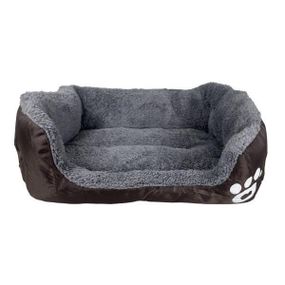 Лежанка пуфик для вихованців квадратна 44*33см Сіра