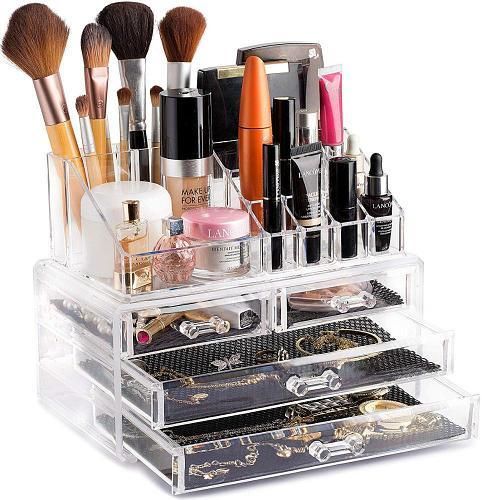 Органайзер для зберігання косметики 4DRAWER Акриловий прозорий настільний ящик - бокс для косметики та біжутерії | Зображення 5