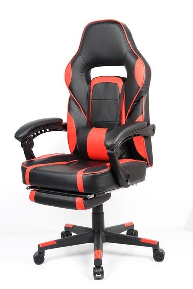 Кресло геймерское Goodwin Parker blackred с подставкой | Зображення 6