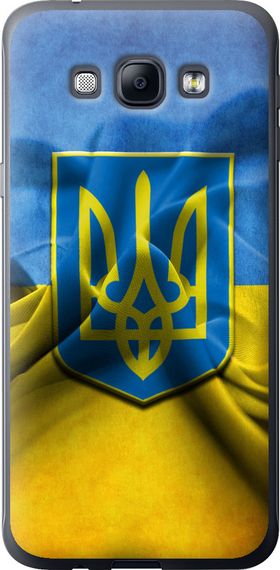 Чехол на Samsung Galaxy A8 A8000 Флаг и герб Украины 1 "375u-135-17620"