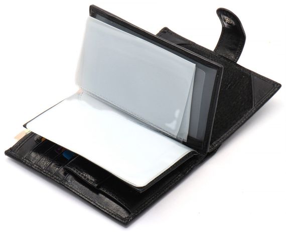 Чорне чоловіче портмоне з натуральної шкіри з відділенням під автодокументи Marco Coverna MC-2090H-1 | Зображення 5