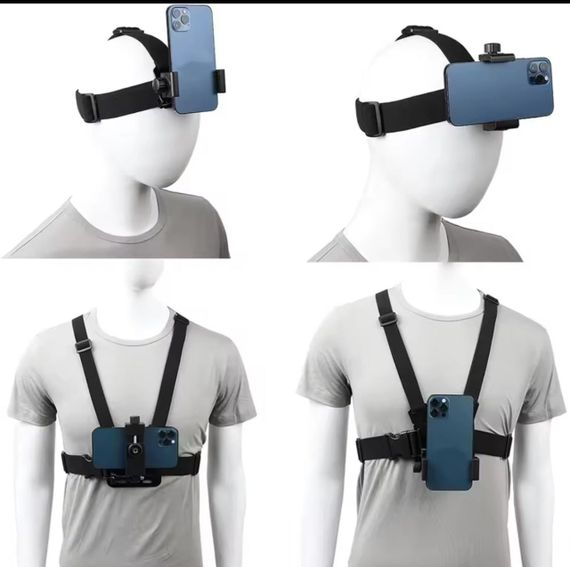 Набір аксесуарів для екшн-камери GoPro, SJCAM, Eken, Xiaomi кріплення на голову на груди 6в1 (2571084949) | Зображення 4