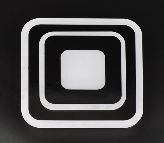 Сучасний квадратний світильник стельовий LED для кімнати кухні ванної 26129 Чорний 4х30х30 см.