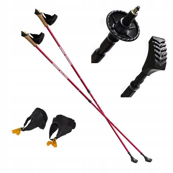 Палки для скандинавской ходьбы NILS Extreme NW 607 Red