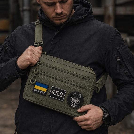 Чоловіча тактична сумка EDC Cordura 600D, сумка для патчів 25×20×5,5 см хакі MI-49 | Зображення 6