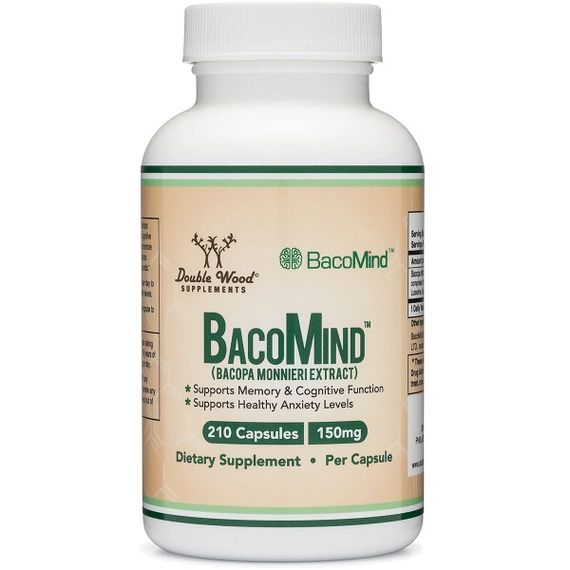 Комплекс для профілактики роботи головного мозку Double Wood Bacomind Bacopa Extract 150 mg 210 Caps