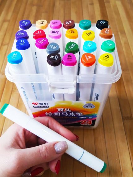 Скетч маркери SketchMarker двосторонні для паперу набір 24 шт | Скет Маркер | SketchMarker | Зображення 1
