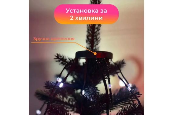 Гірлянда Смарт Кінська хвіст Bluetooth 10 ниток по 2м з пультом  (SFK-02) | Зображення 1