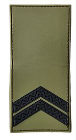 Шеврон погон Tactic4Profi резиновый "Молодший сержант ЗСУ" хаки (10*5)