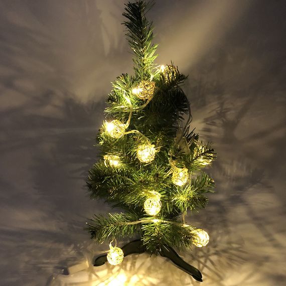 Гірлянда кульки з металу, теплий білий, провід OI-473 прозорий, 2м | Зображення 4