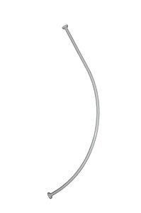 Карниз дуговой асимметричный алюминиевый для ванны 105x150 см белый Wela w1210