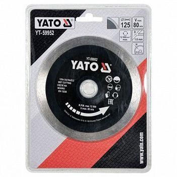Диск алмазний відрізний Yato 125x1.6x10x22.2 мм (YT-59952) | Зображення 1