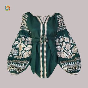 Рубашка	 Украинская 	 вышиванка 	22226989	 цвет  	зелёный	 размер 	L/XL