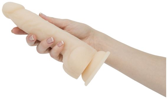 Фалоімітатор з пульсацією Naked ADDICTION Dominic 9″ Vanilla, пульт ДК, діаметр 4,2 см | Зображення 3