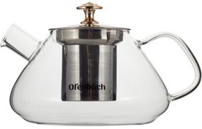 Чайник скляний заварювальний Ofenbach 1000мл зі знімним ситечком (0616l)