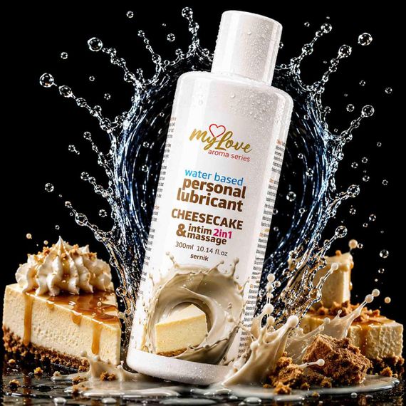 2в1 лубрикант и массажный гель - MyLove Aroma Series Intim&Massage Cheesecake, 300 мл Sex Aura | Зображення 1
