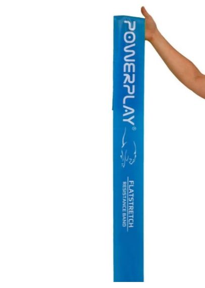 Стрічка-еспандер для фітнесу та реабілітації PowerPlay 4112 0.4мм MediBand Light Синя (6.8 кг) (PP_4112_Blue_Light) | Зображення 2