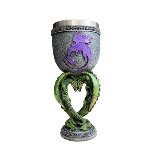 Келих для вина 3D Зелені Дракони | Зображення 3