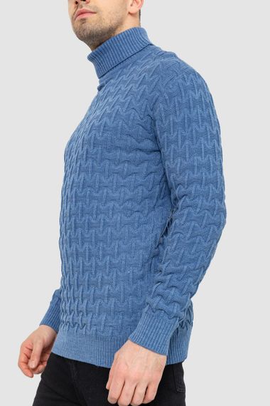 Гольф-светр чоловічий, колір джинс, 161R619 | Зображення 2