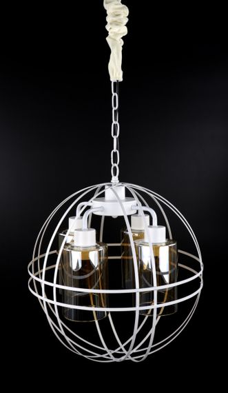 Люстра підвісна LOFT на 4 лампочки 25760 Білий 50-110х41х41 см. | Зображення 3