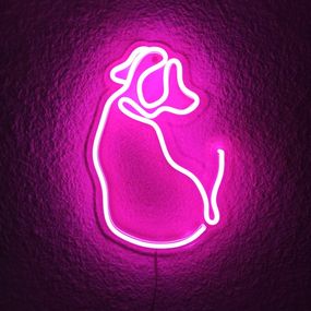 Неоновый светильник Собака 190х280 acr-n000039