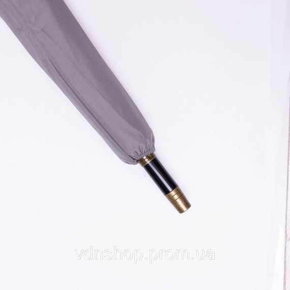 Класична парасолька-тростина напівавтомат з поліестеру 8 спиць діаметр 124 см Сірий HP-23-6G | Зображення 6